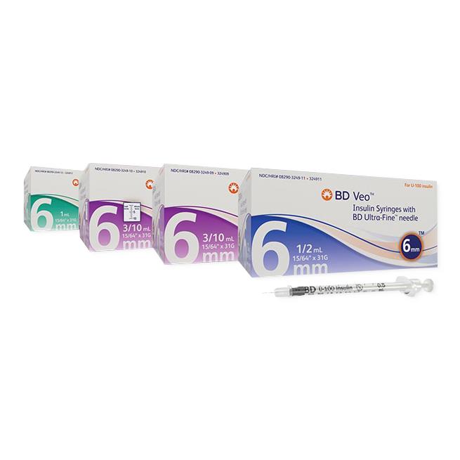 BD Veo Insulin Syringes w / Ultra-Fine Needle