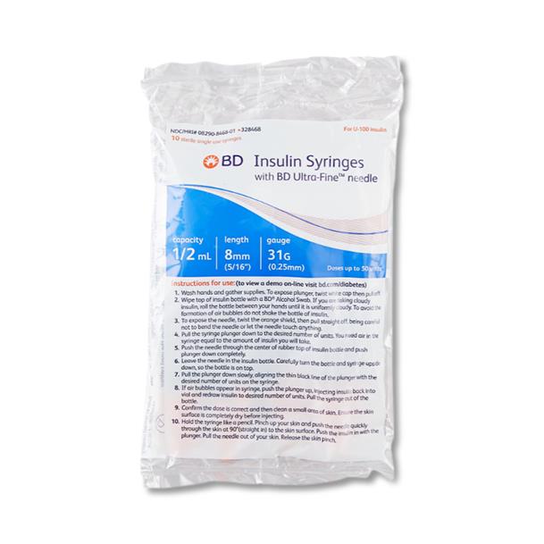 BD Insulin Syringes w/Ultra-Fine Needles