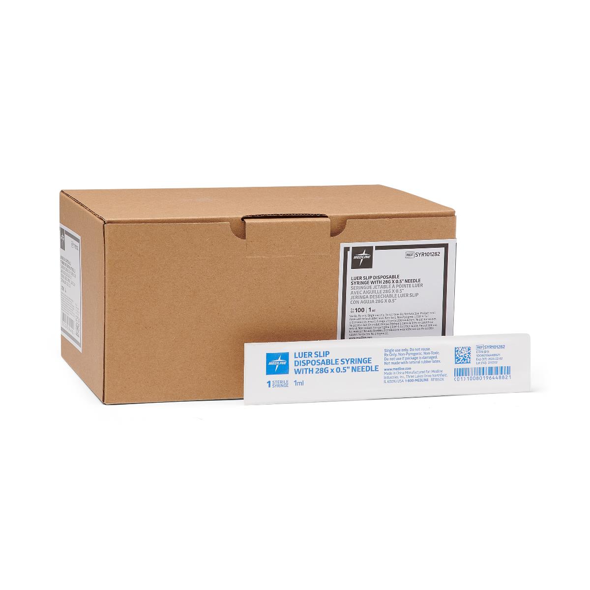 Medline Standard Hypodermic Syringes with Needle